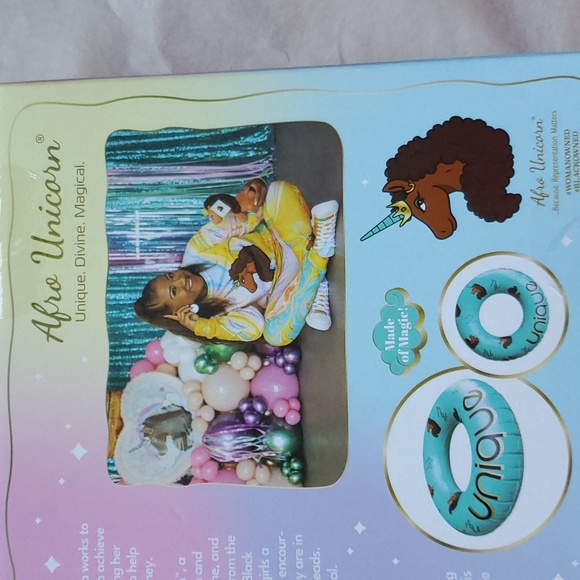 Afro Unicorn "Unique" Pool Float Ring New - Picture 7 of 7